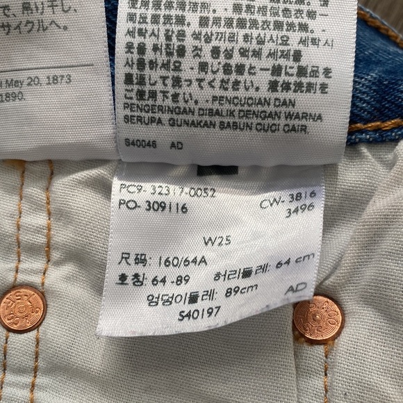 Levi’s 501 High Waisted Shorts Size 25 - Picture 4 of 4